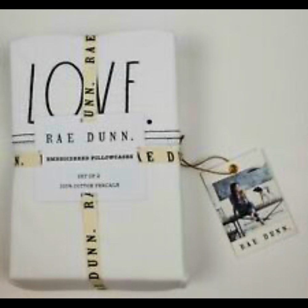 NWT Rae Dunn “LOVE” pillow shams